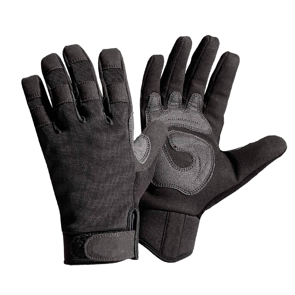 Black Vibration-Resistant mechanic work Gloves anti puncture safety gloves