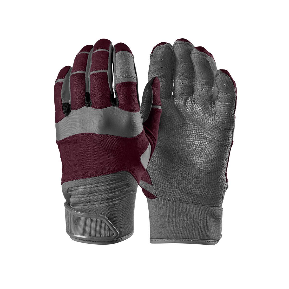 Genuine digital stripe sheepskin leather flexible form-fitting batting gloves