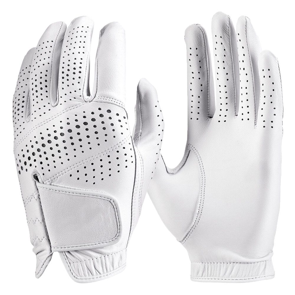 Summer Premium Cabretta leather breathable&cool mesh golf gloves customized golf glove