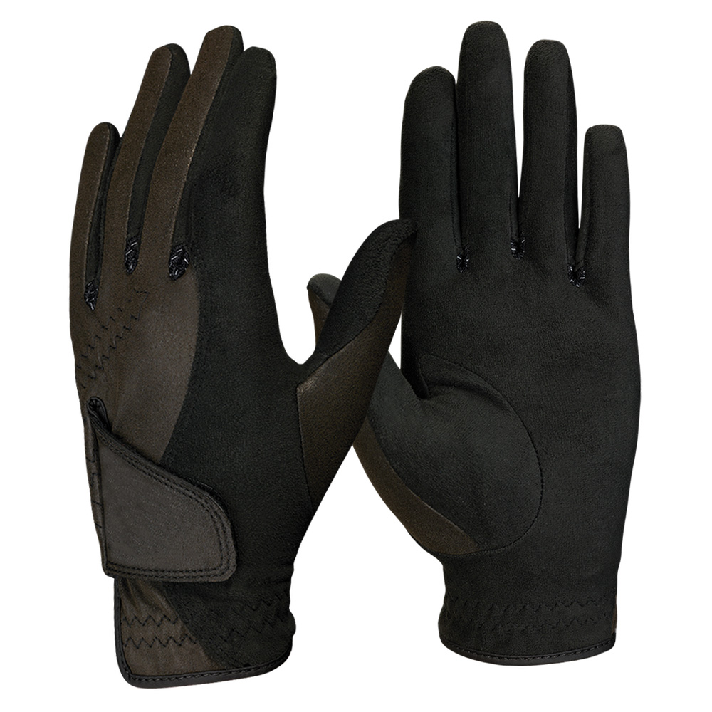 Thin and Light black durable microfiber suede golf glove with grip in wet conditions