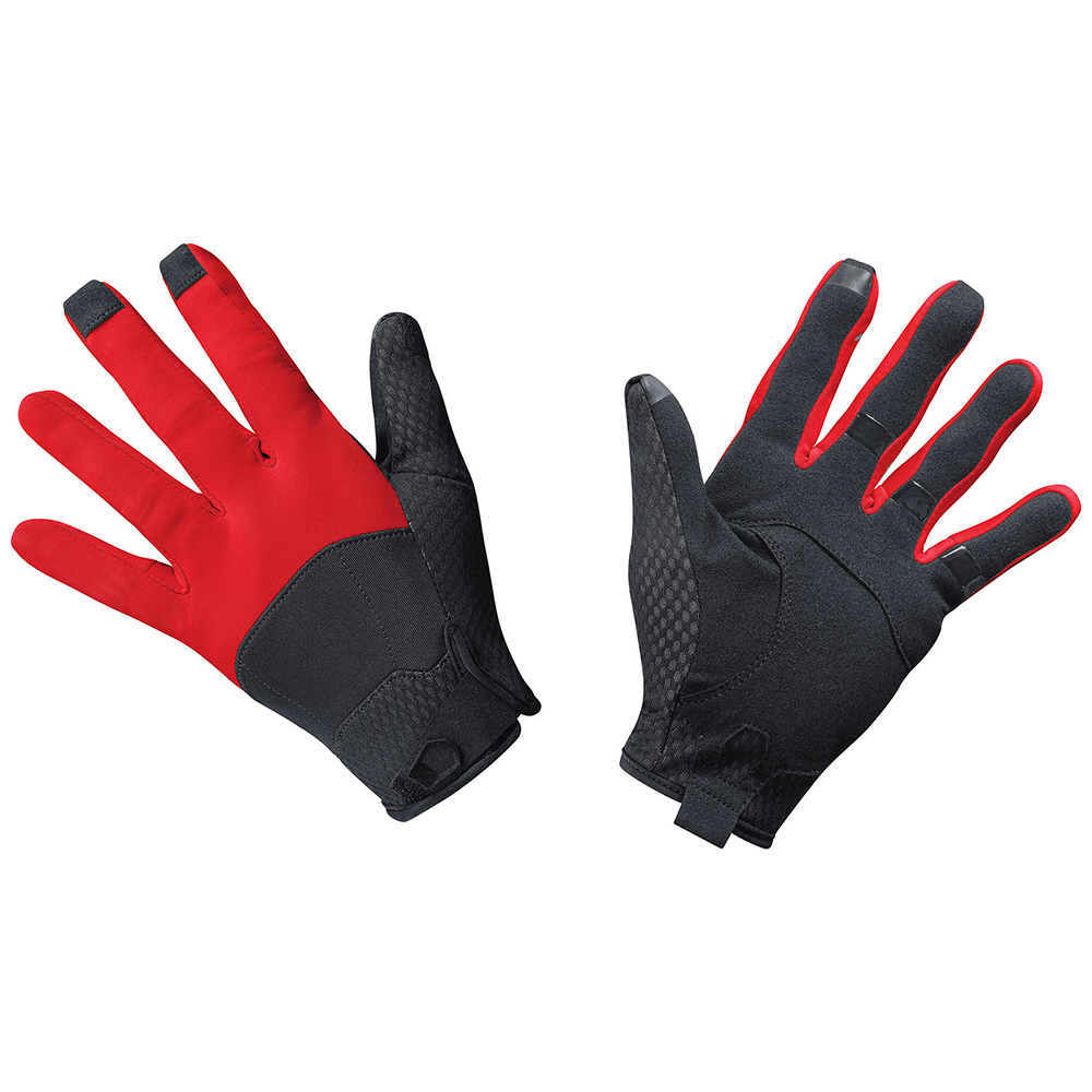 Windproof touchscreen silicone print anti-slip cycling gloves