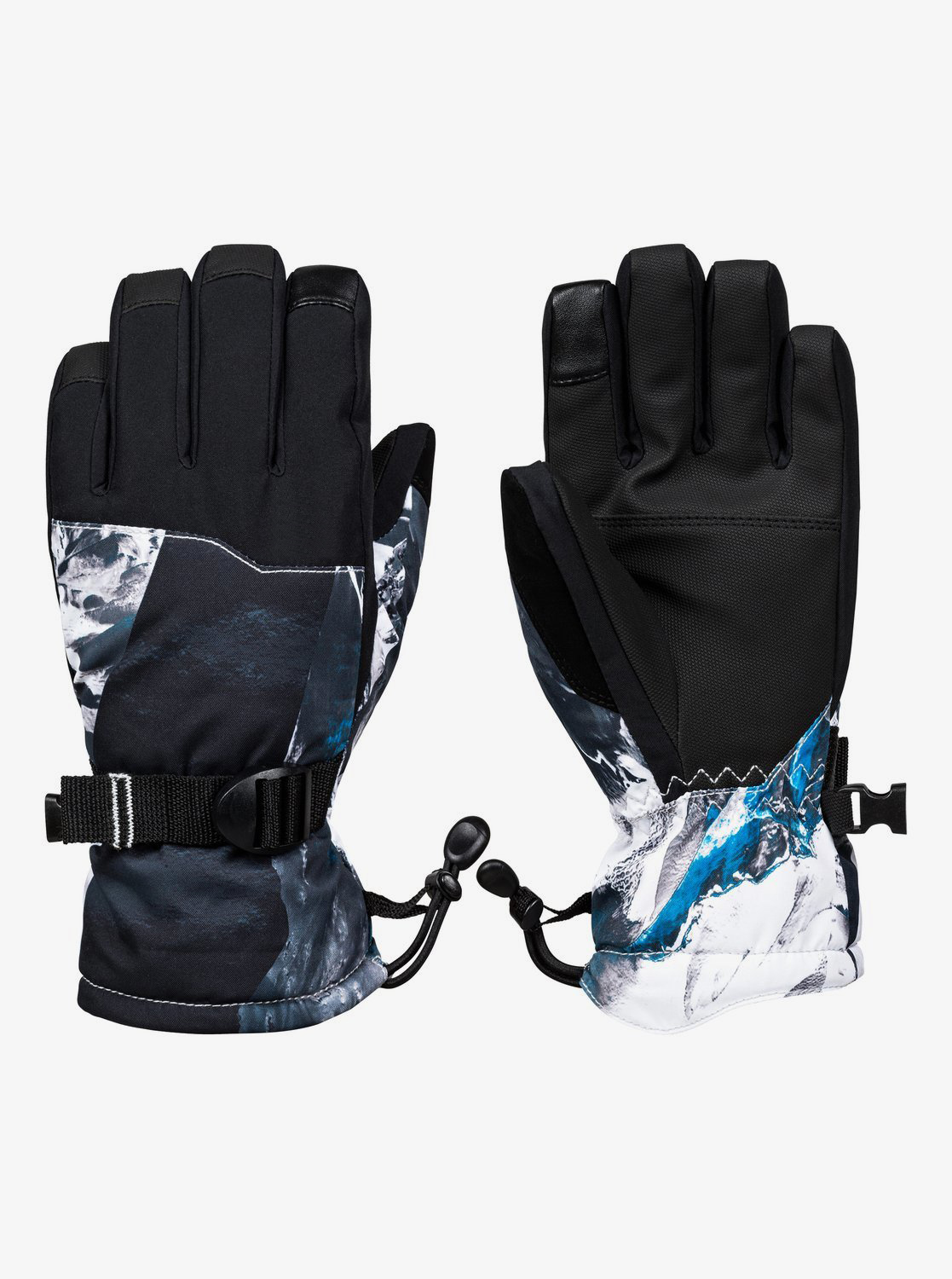 Bright-coloured breathable leather palm elastic touchscreen winter ski gloves