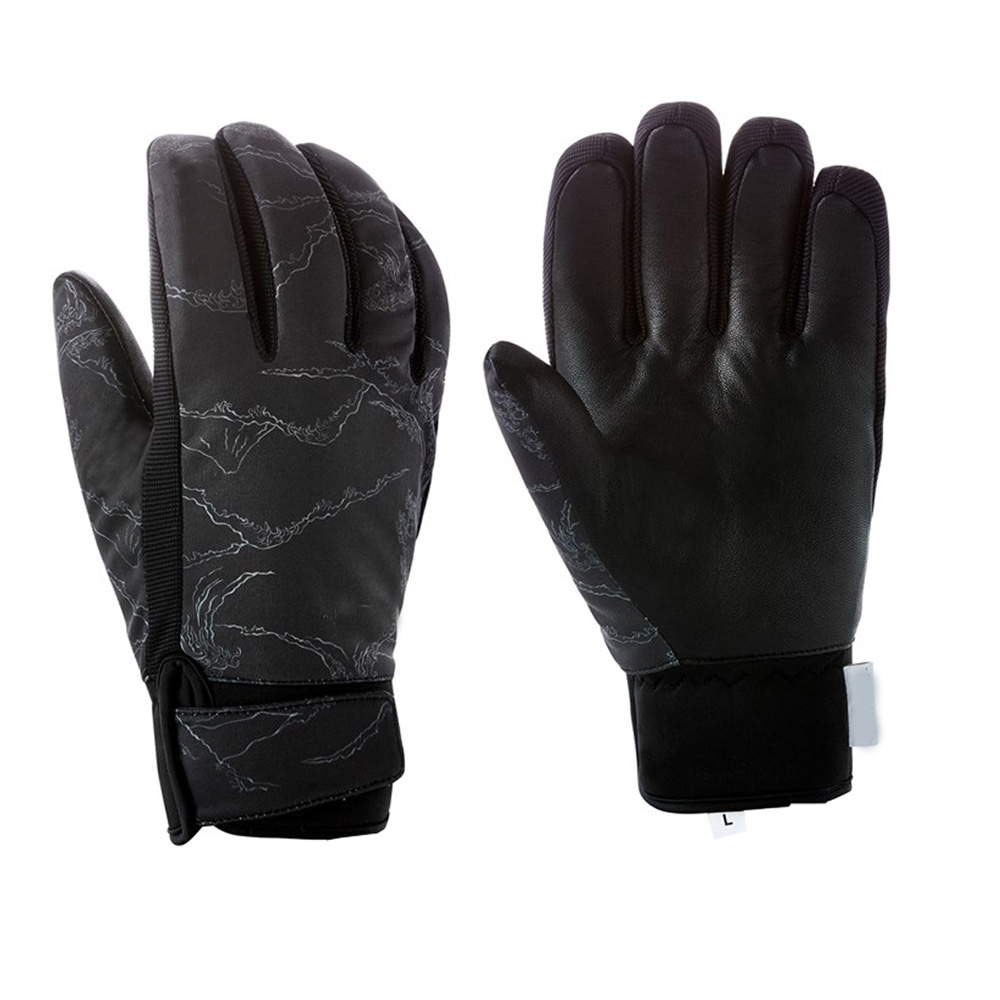 Wind protection water resistant ski gloves  premium goat leather ski gloves