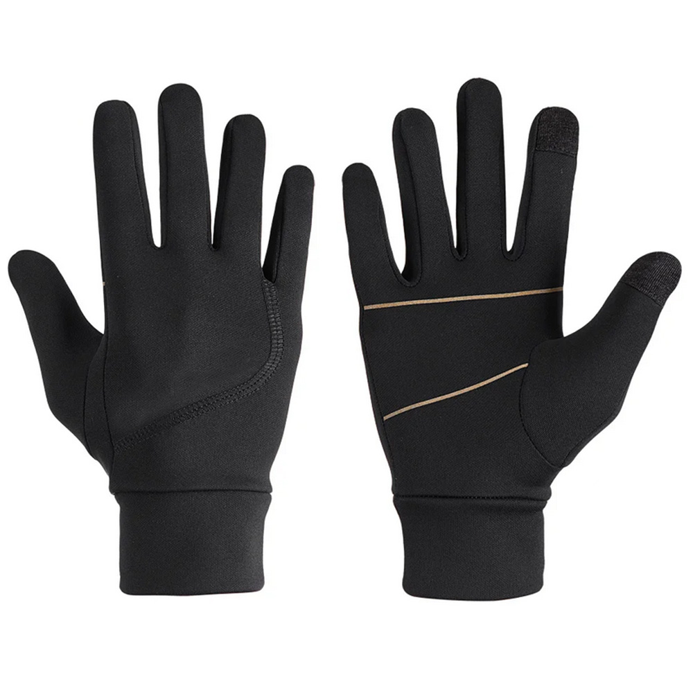 Cold weather running gloves black fleece running gloves