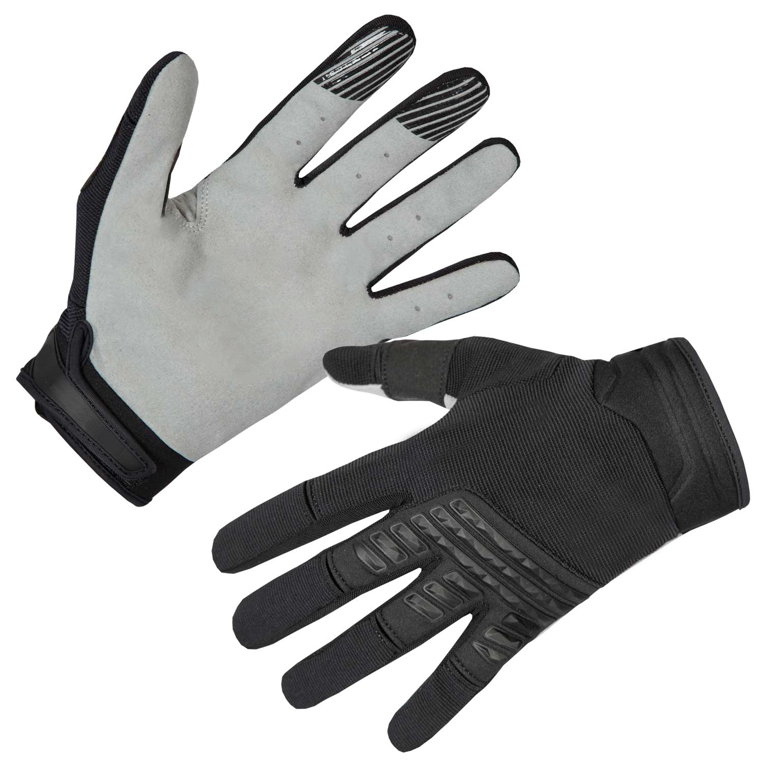 Breathable elastic micro-fibre full finger cycling gloves
