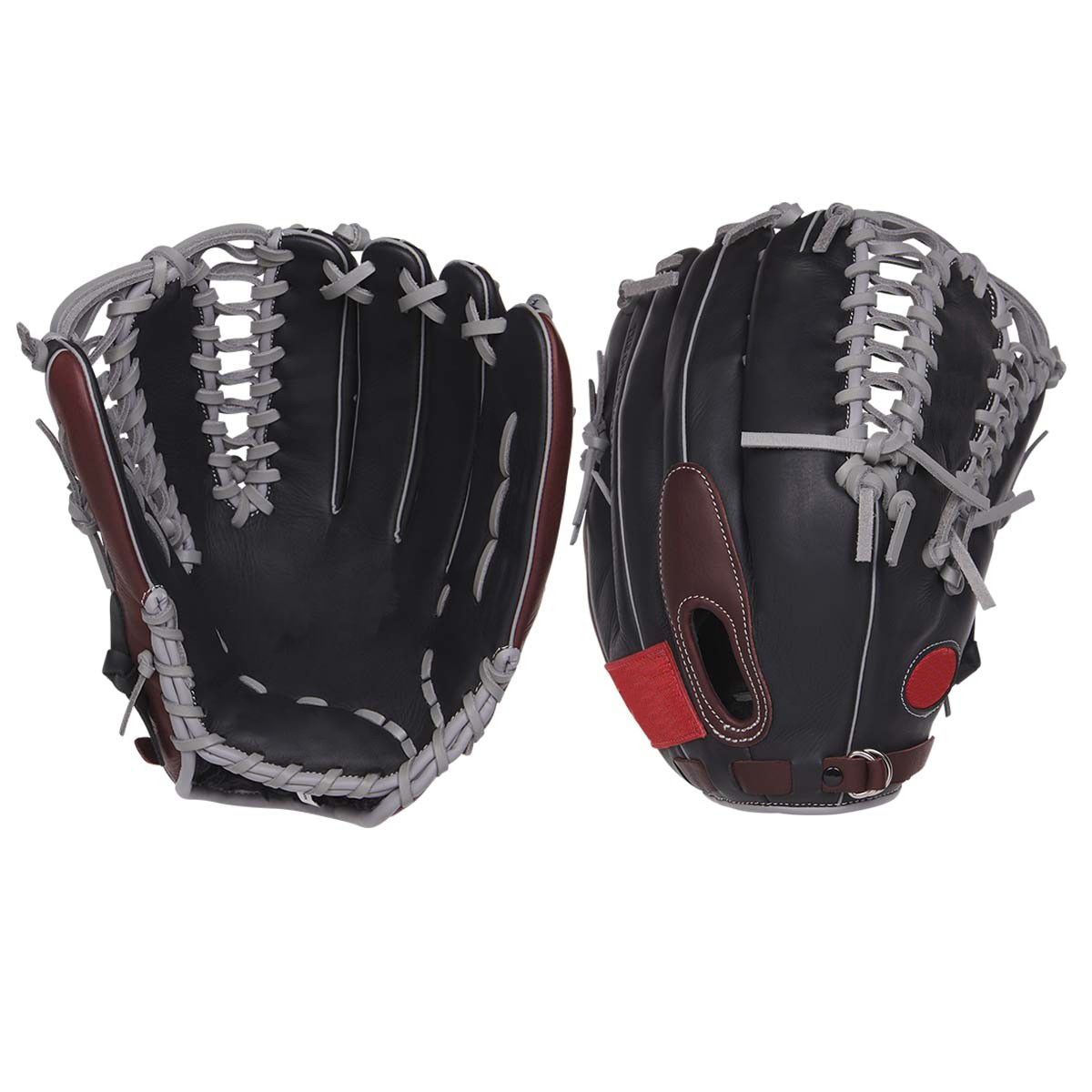 12.75" Soft durable all-leather right hand throw baseball gloves