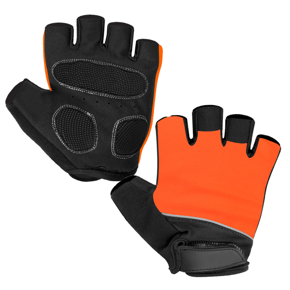 High visibility nylon breathable bicycle gloves with grip gel padded Absorbs road shock gloves
