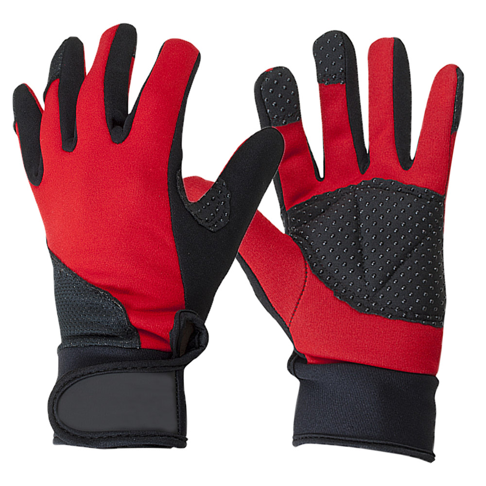 Windproof Cycling Gloves grip gel dots Flexible red running gloves