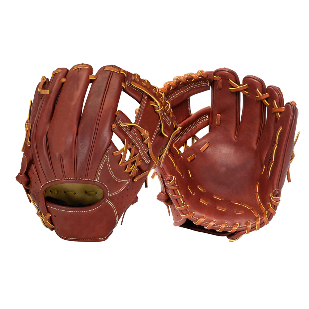 11.5 inches baseball gloves handcrafted kip leather brown infield gloves
