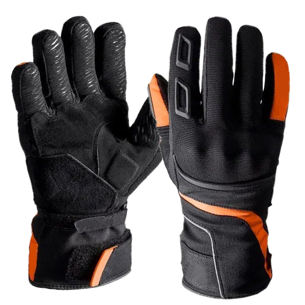 Double leather motorcycle touring gloves lightweight motorcycle gloves