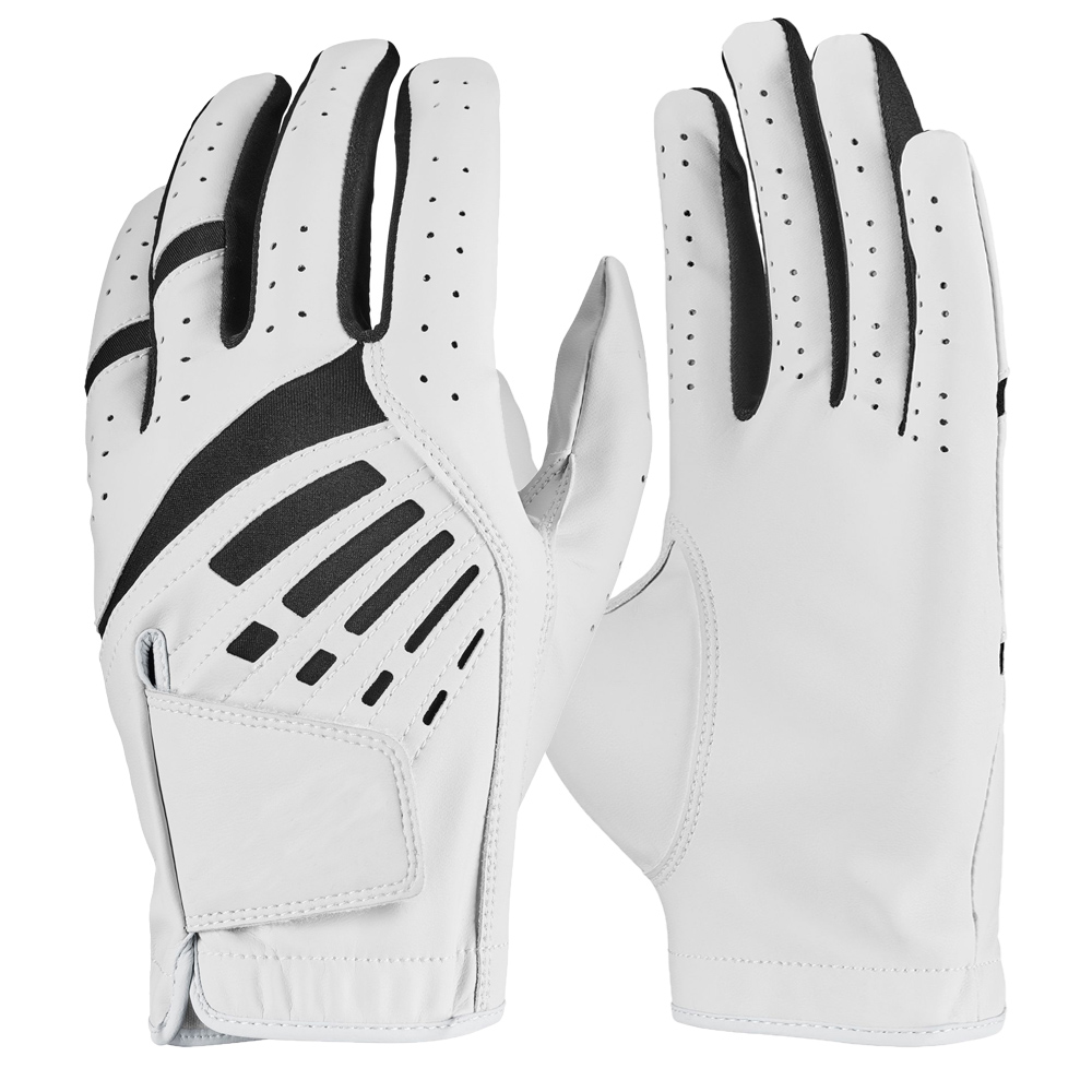 Premium cabretta leather mens golf glove grip& breathable golf gloves size M