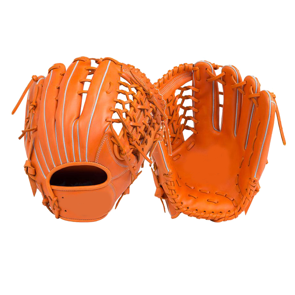 Orange baseball gloves custom outfield gloves adult ball gloves