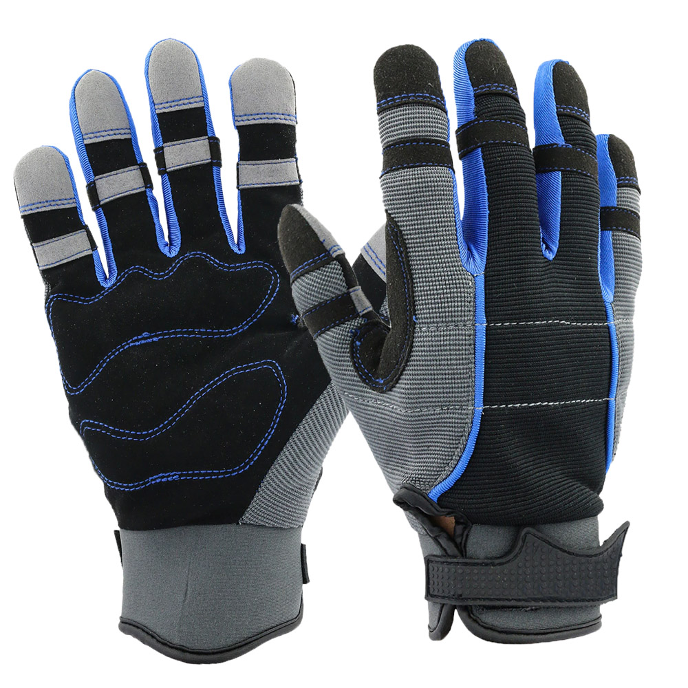 High quality heavy duty work gloves colorful mechanic work gloves durable