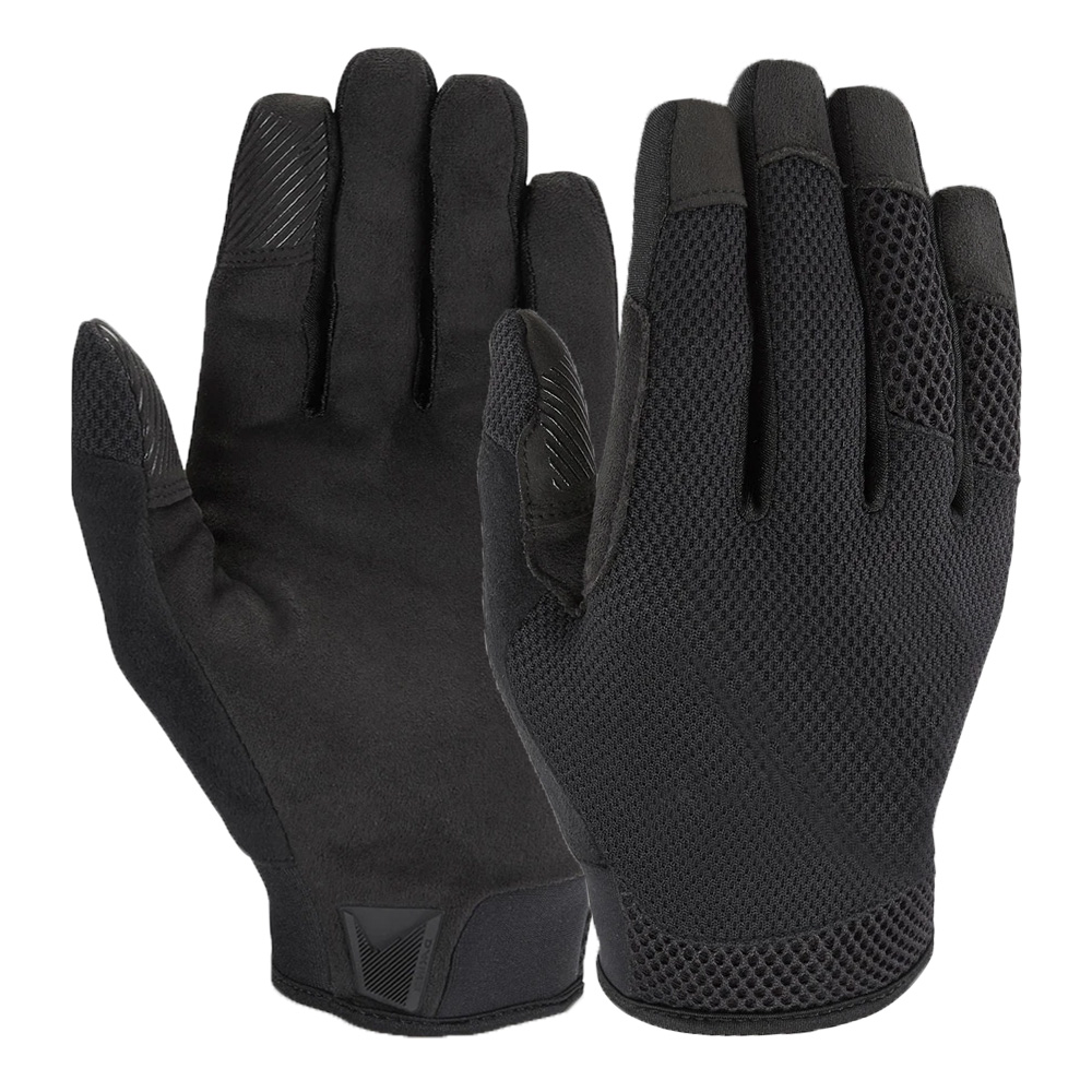 Whole black bike gloves with gel grip anti-slip durable synthetic suede riding gloves