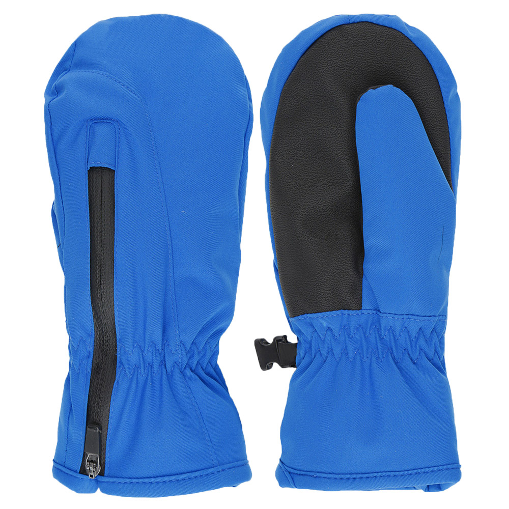 New Finger less blue color Winter sports gloves boys ski gloves with waterproof zipper