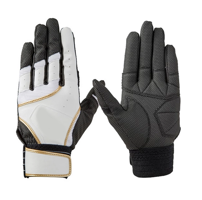 Custom logo batting gloves synthetic leather palm adult gloves