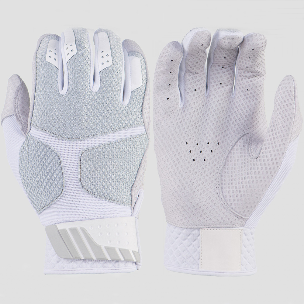 Hot sale genuine sheepskin leather mesh back flexible batting gloves