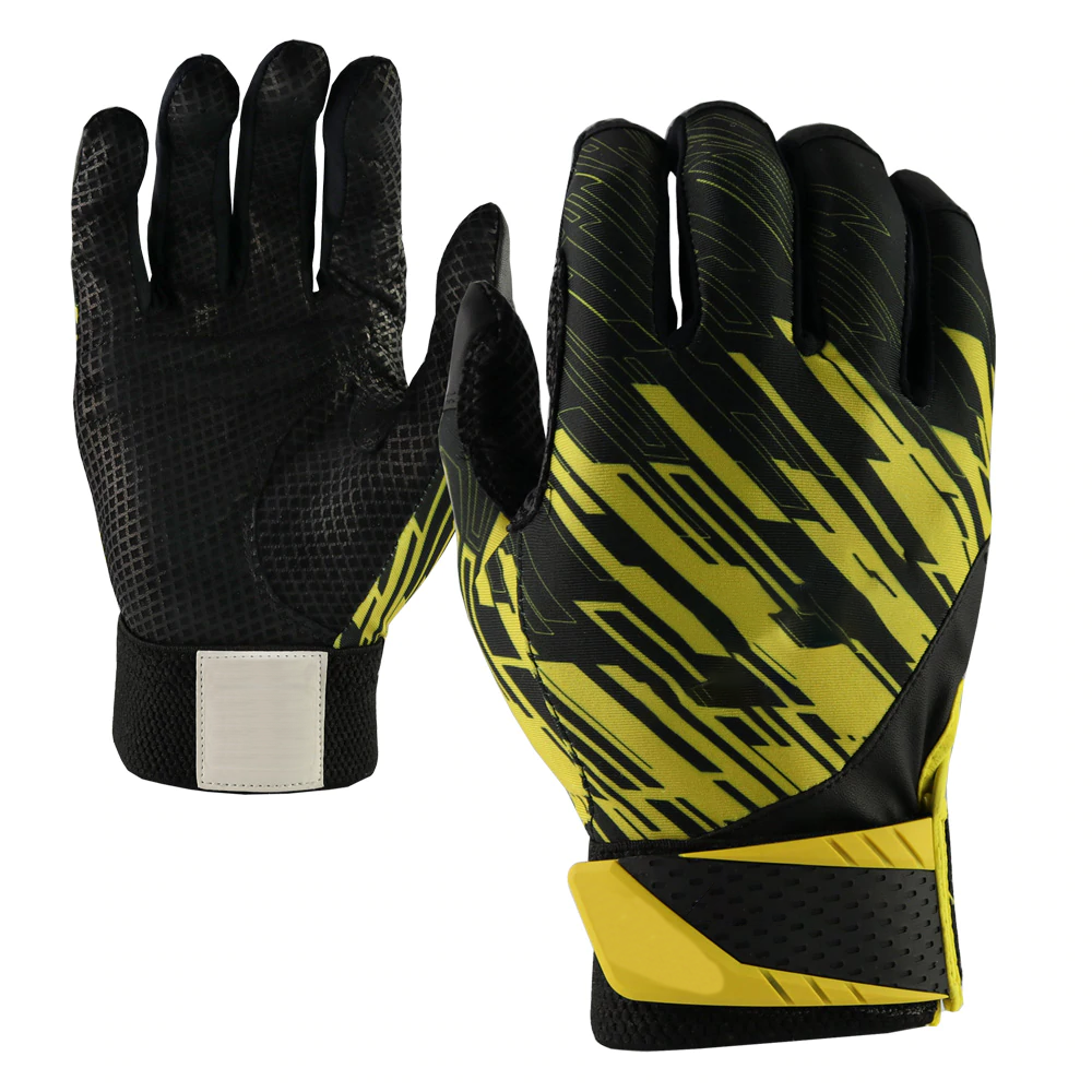 100% Genuine sheepskin leather spandex back elastic comfortable fit batting gloves