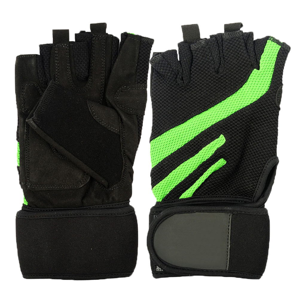 High quality leather gym gloves for man workout fitness gloves with size XL