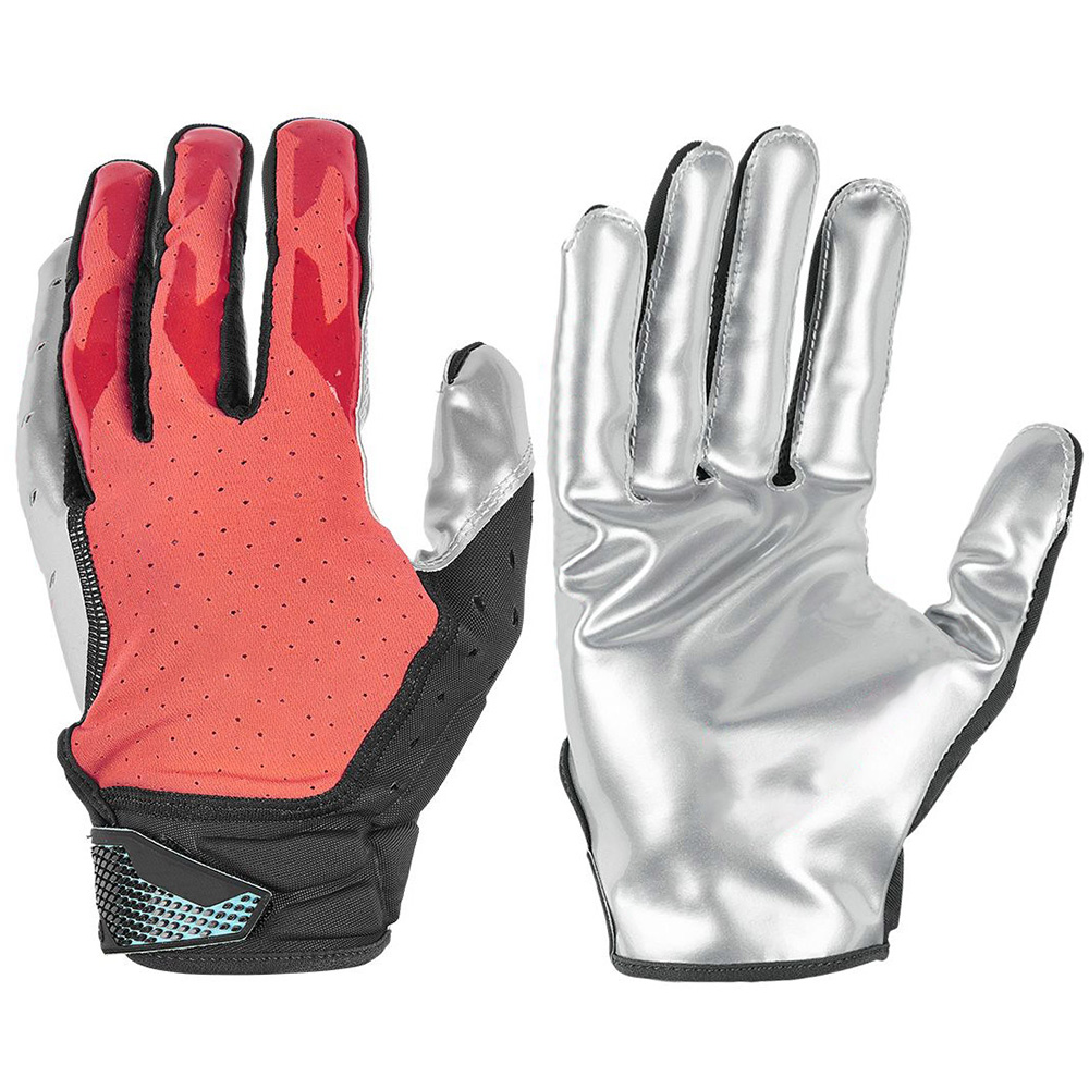 Lightweight ultra-sticky palm high catchability American football gloves manufacturer