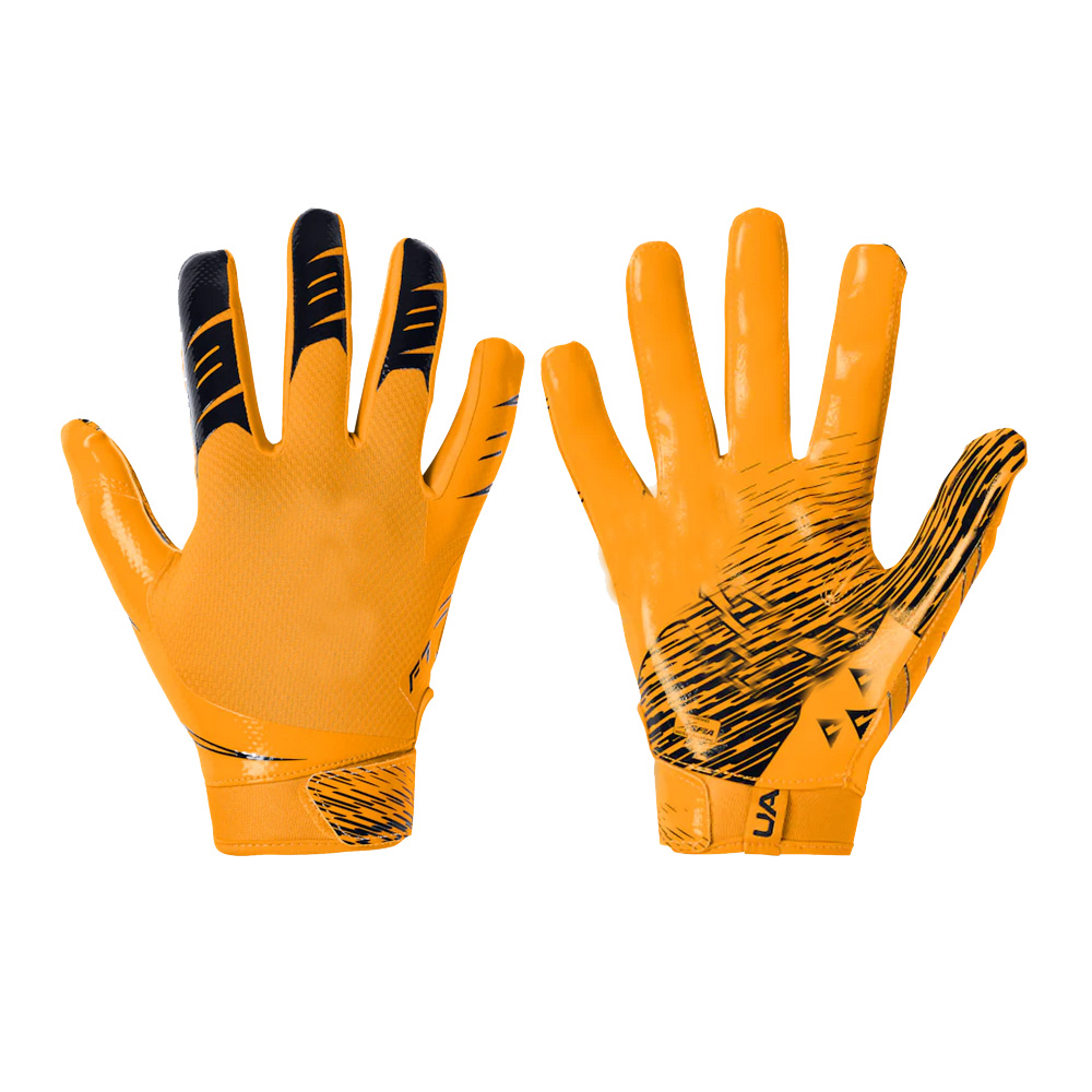 Adult american football gloves yellow football gloves