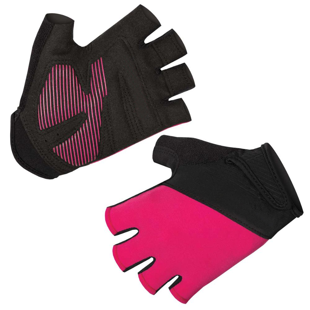 Short fingers women bike gloves comfortable silicone grip palm bicycle gloves pink color