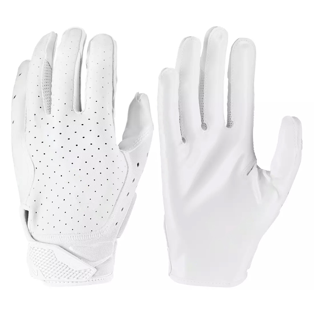 Lightweight ultra-sticky palm high catchability American football gloves White