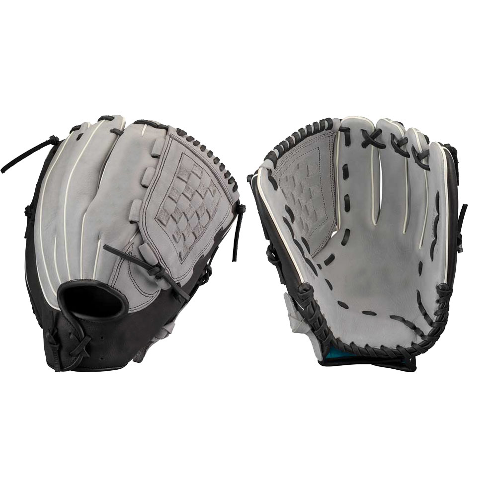 Grey softball gloves cowhide leather softball gloves