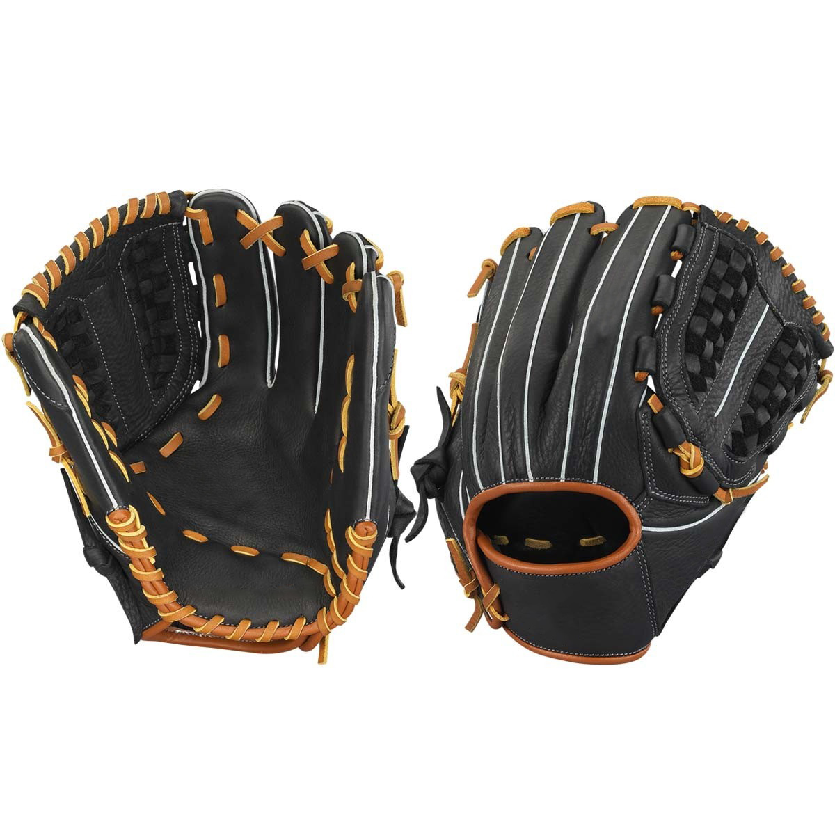 Super soft leather comfortable strength palm black baseball gloves