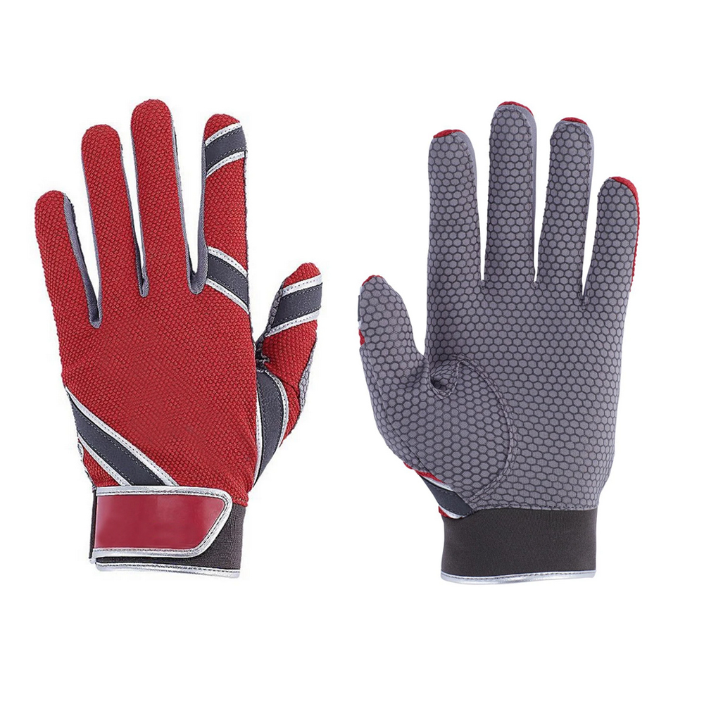 Wholesale red batting gloves Non-slip baseball batting gloves