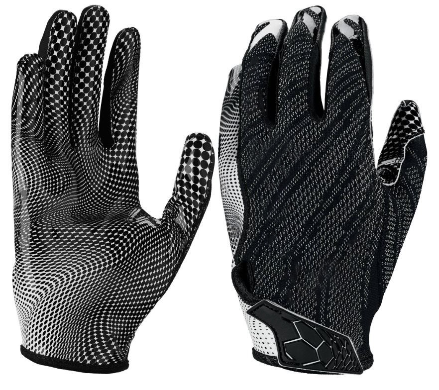 Ultra-sticky palm light&handy black American football gloves