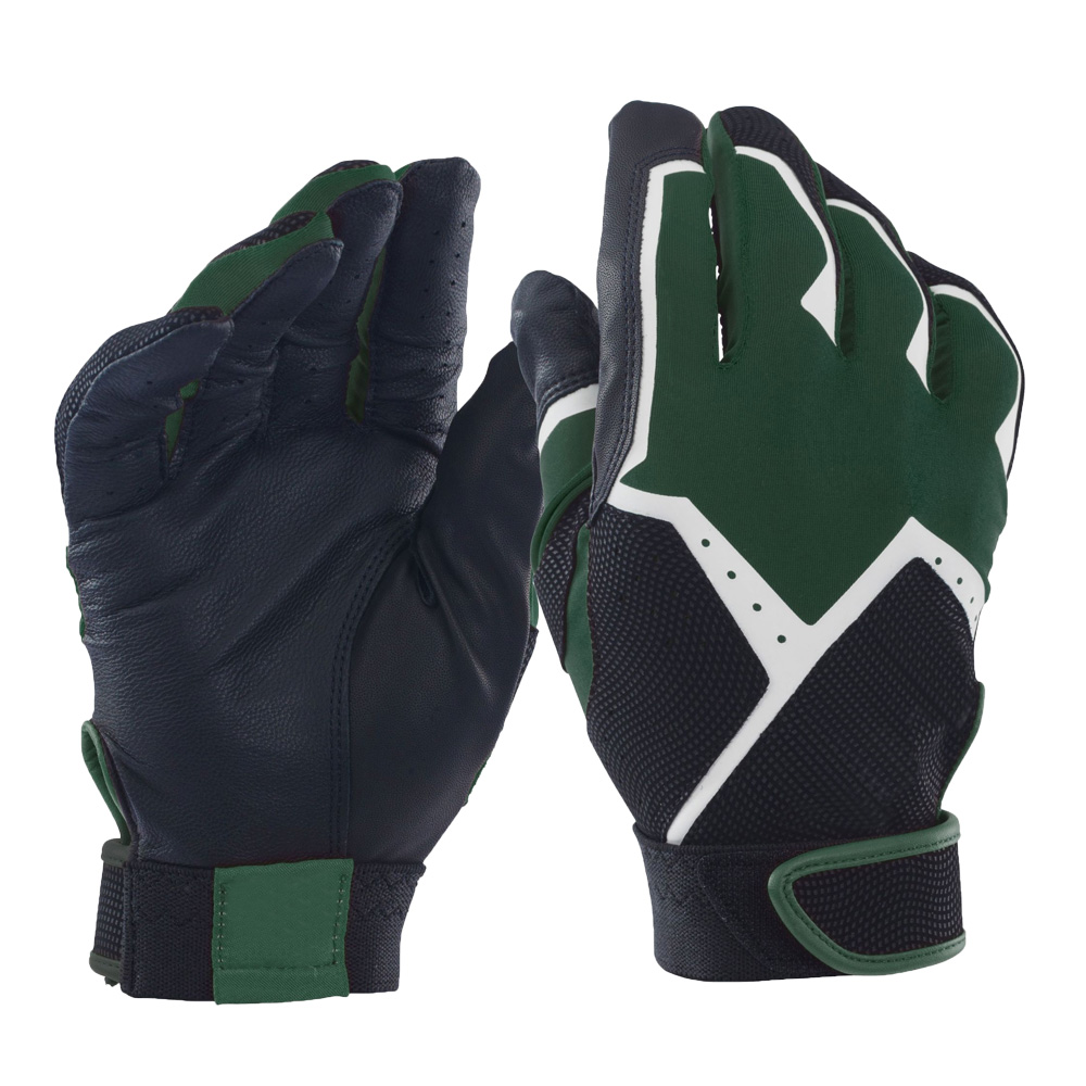 Best quality batting gloves mens genuine goatskin leather grip batting gloves