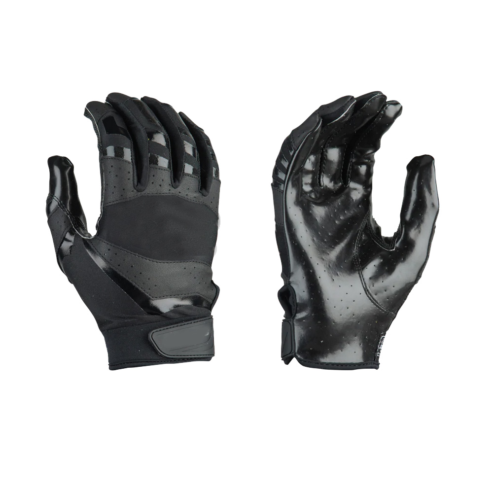 Wholesale football gloves factory black football receiver gloves