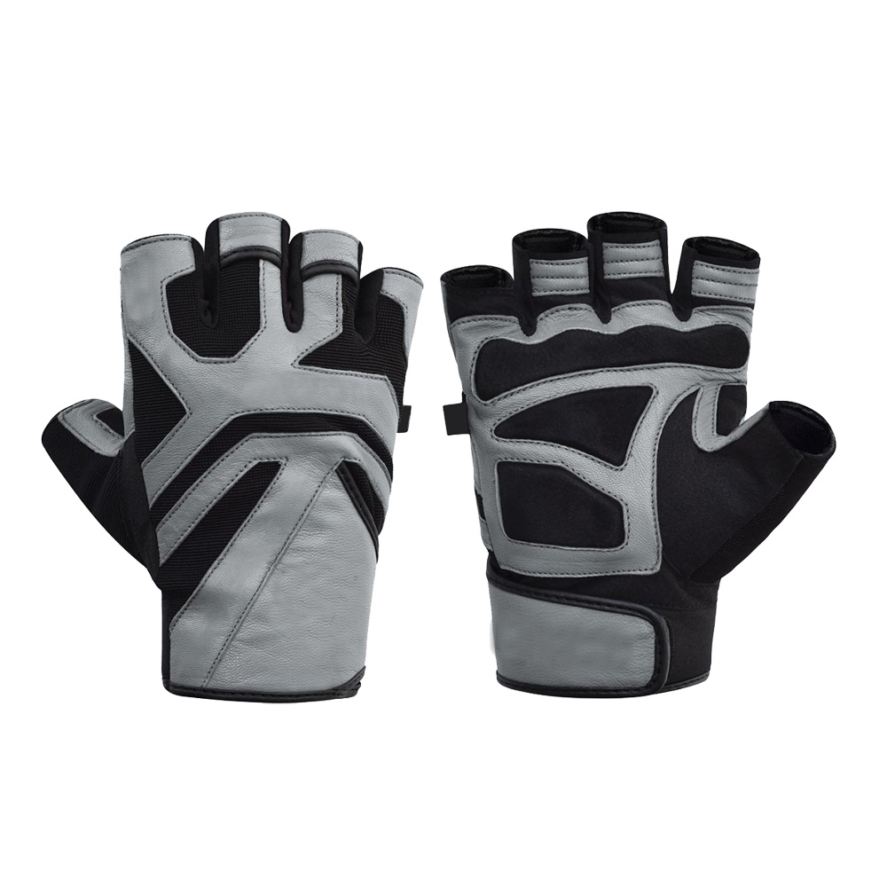 Leather fitness training gloves spandex fitness gloves manufacturer