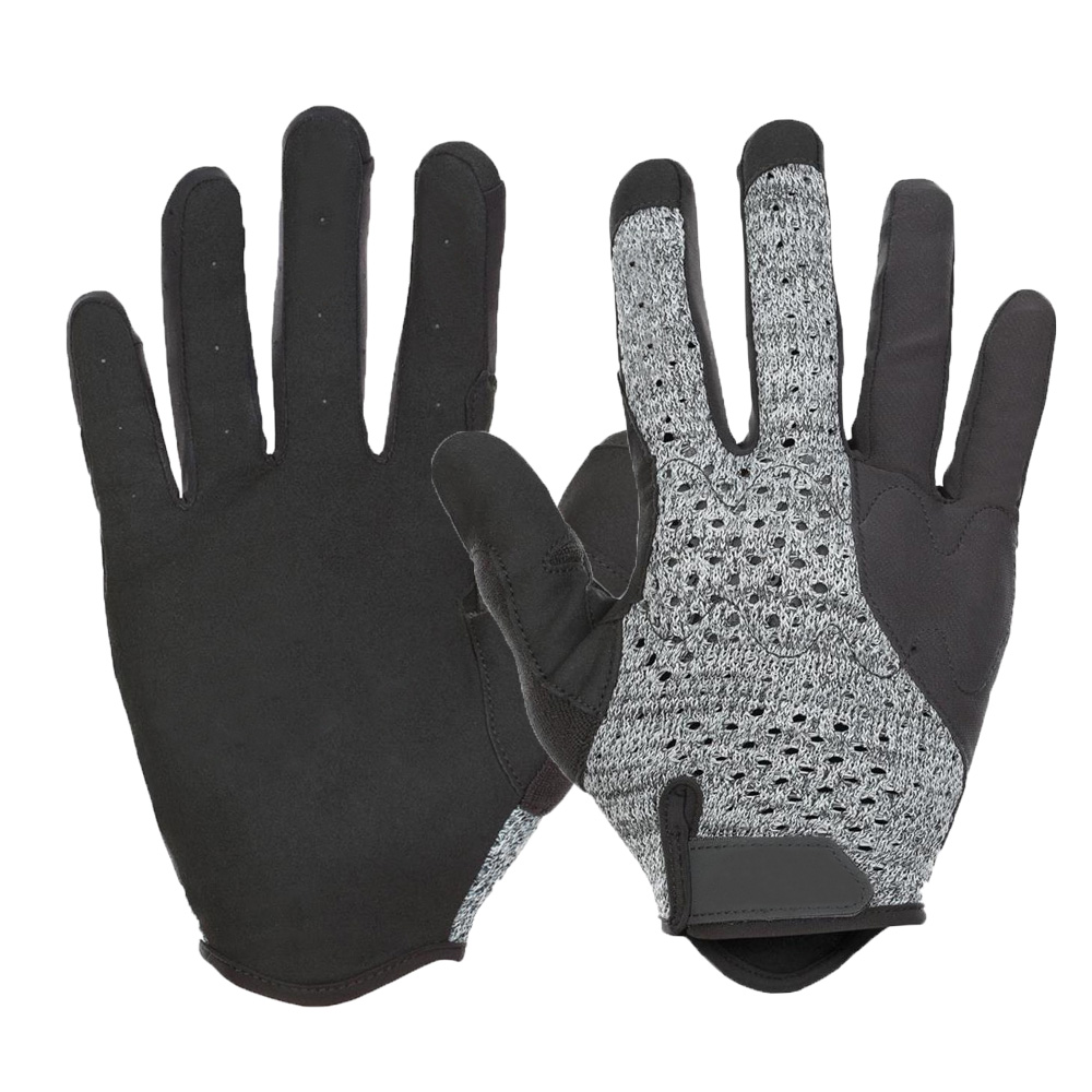 Black full finger bike gloves anti-slip MTB cycling gloves with good ventilation