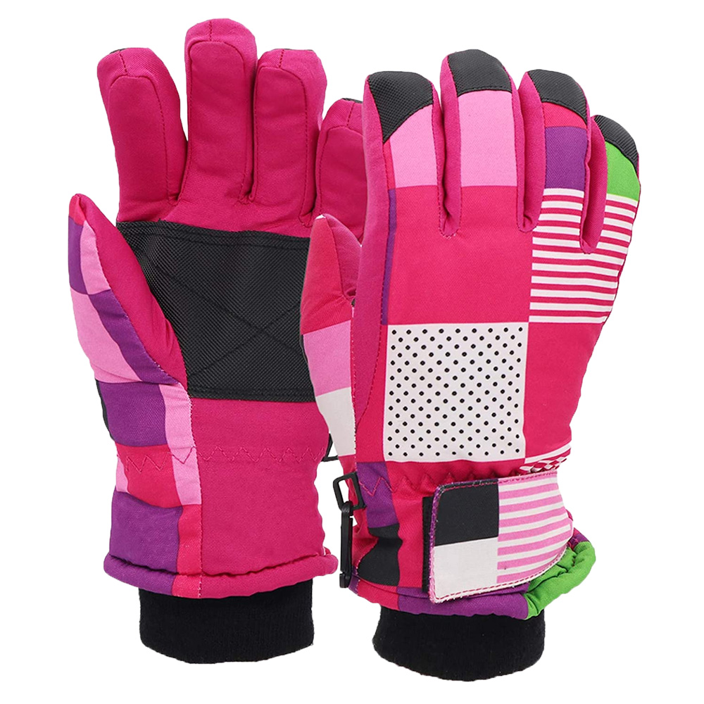 Winter sports ski gloves waterproof snow gloves for Boys&Girls ages 6-9