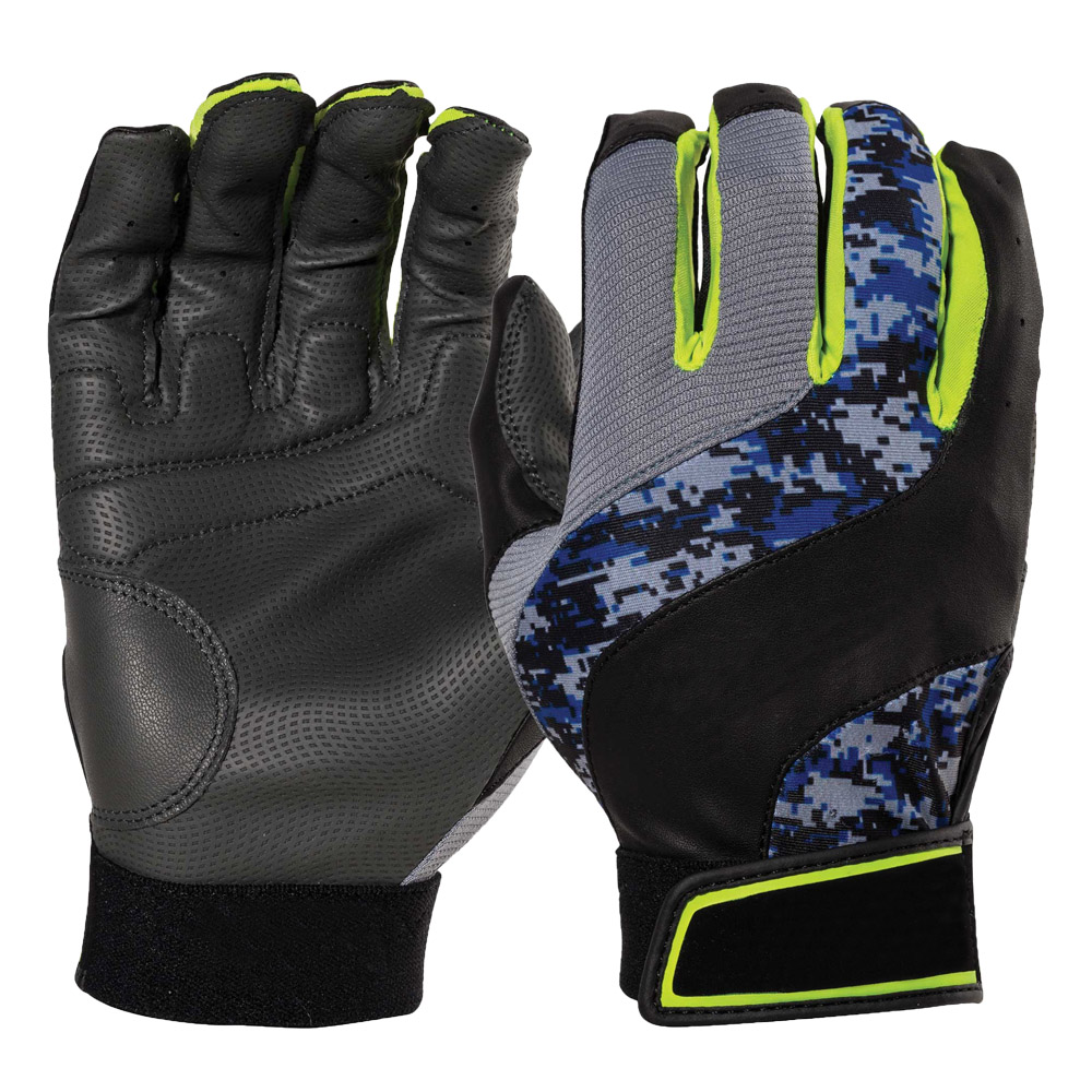 New camo digital leather adult batting gloves padded baseball batting gloves factory outlet