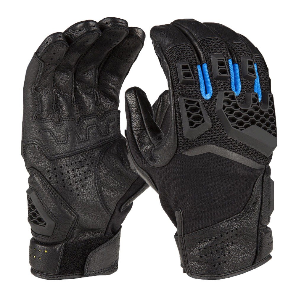 Leather motorcycle racing gloves TPU knuckle armor breathable mesh motorcycle gloves