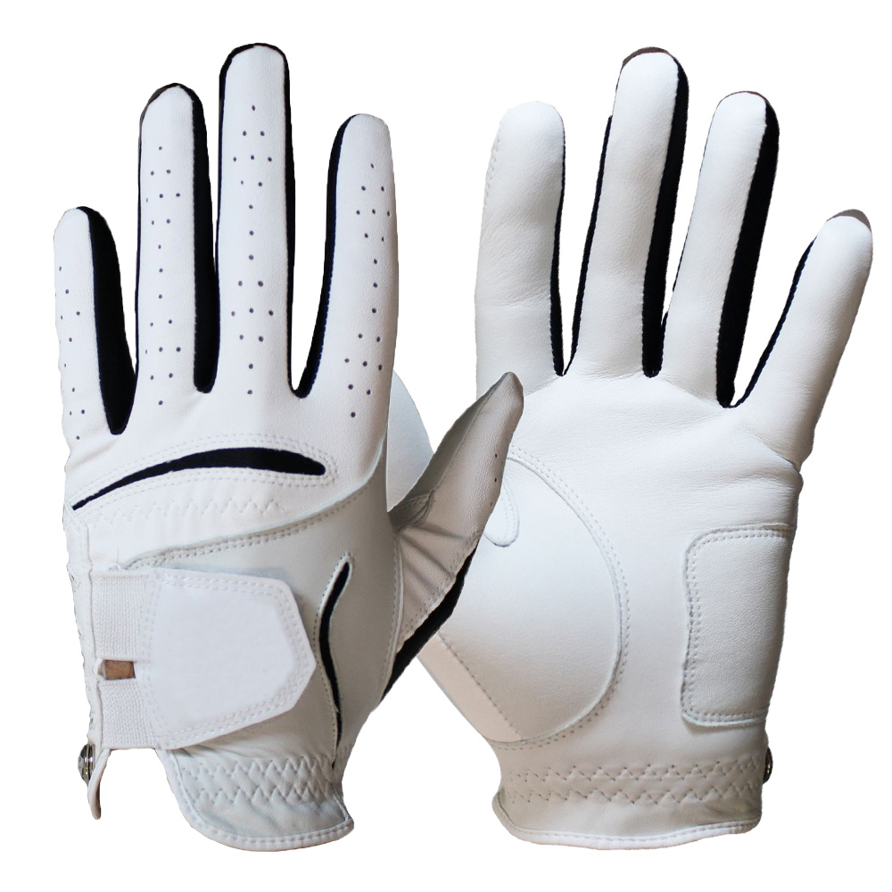 AAA soft and durable sheepskin leather golf gloves one piece for all weather