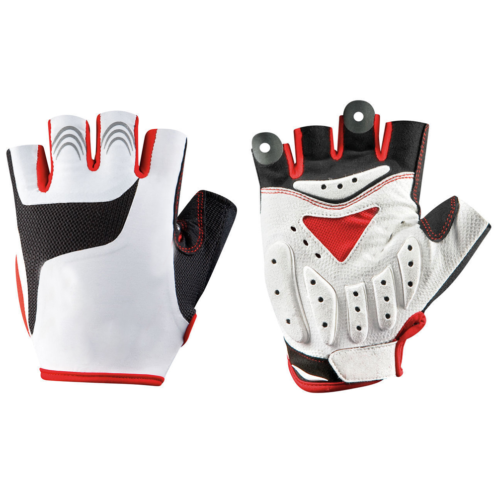White bicycle cycing gloves lightweight cycling gloves