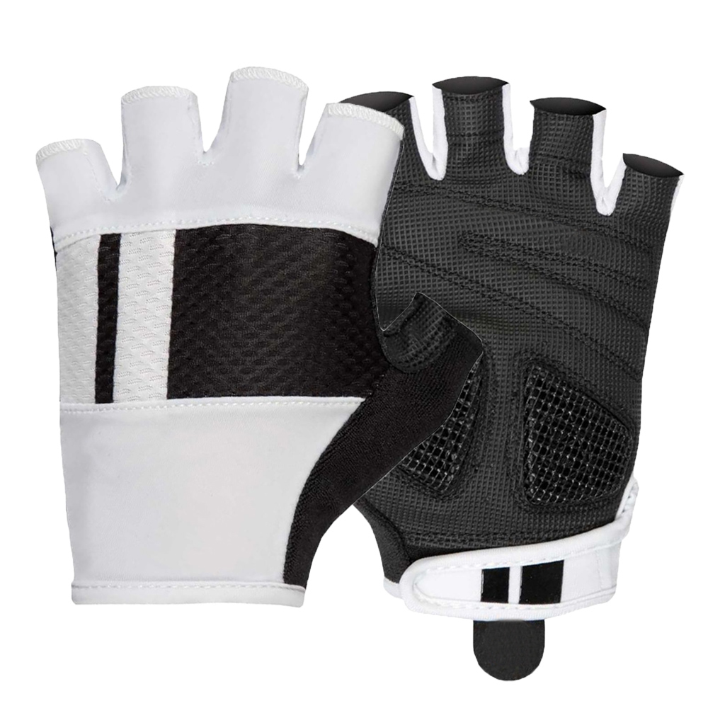 Breathable Road cycling gloves white with black cycling gloves for summer biker