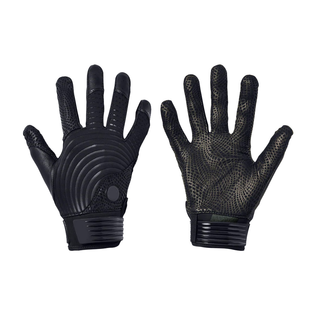 Black batting gloves adult leather batting gloves manufacturer