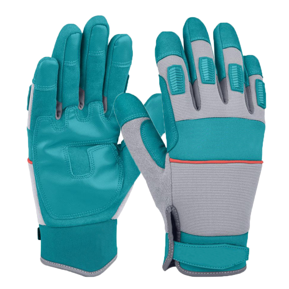 Heavy duty mechanic gloves non slip construction work gloves for men