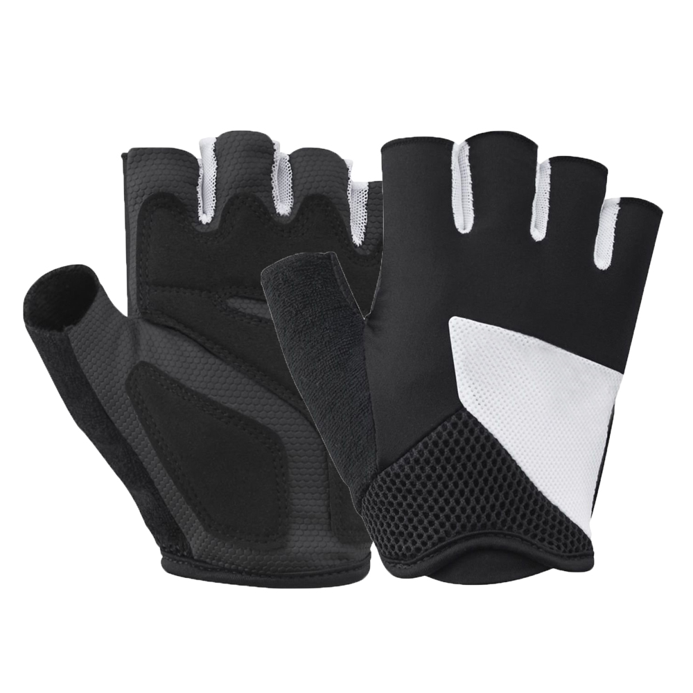 Durable synthetic leather short finger grip bicycle gloves windproof bike gloves