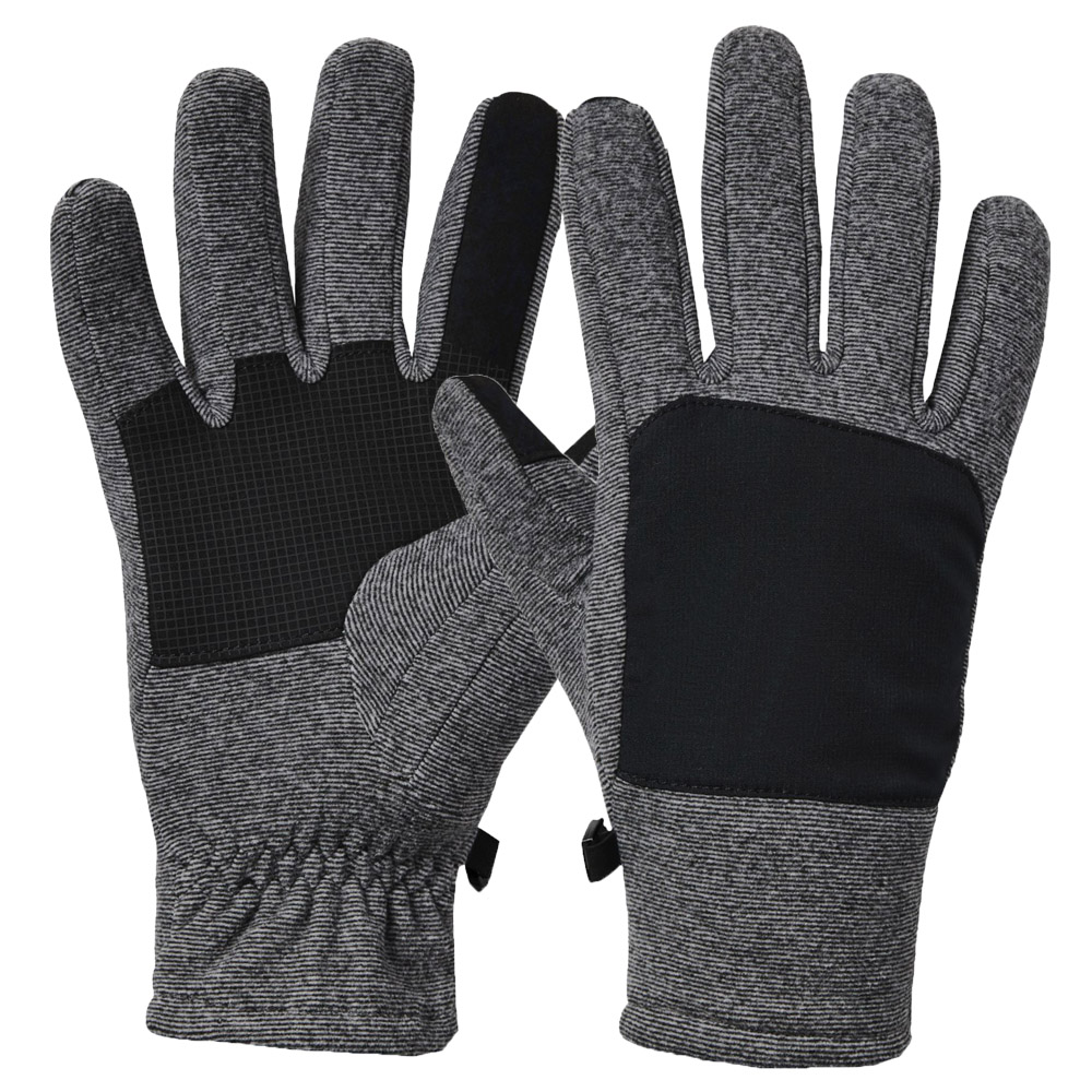 Winter running gloves daily use life gloves fleece warm gray color