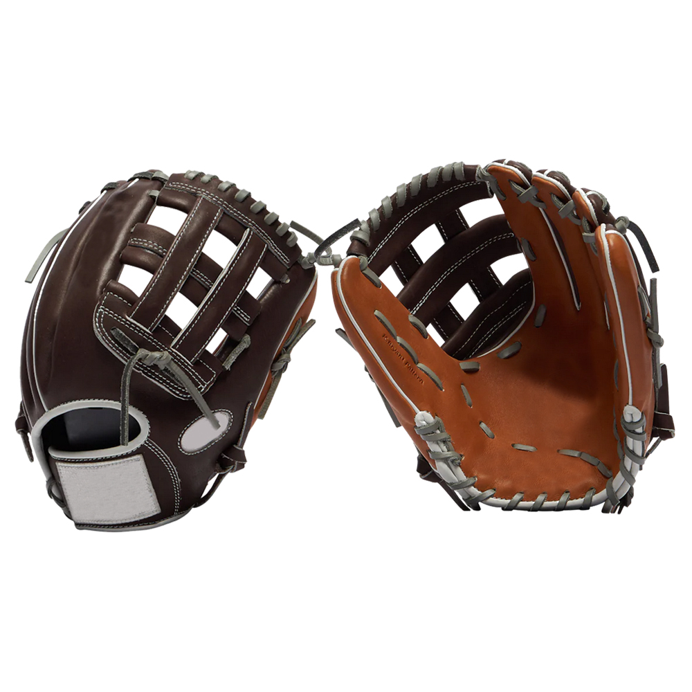 12.5 inches H web fielder's gloves kip leather brown baseball gloves
