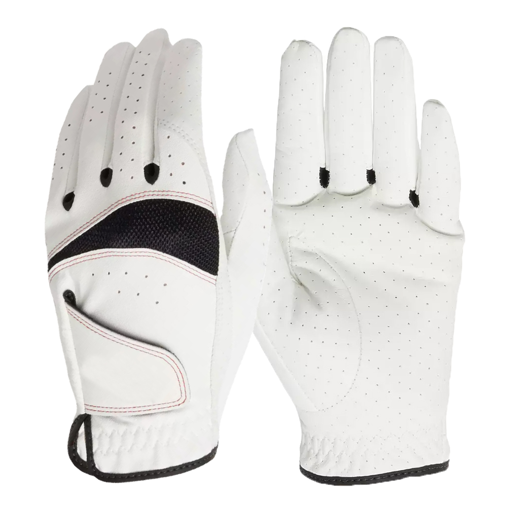 Cabretta leather golf gloves top grade durability golf gloves with airflow breathable