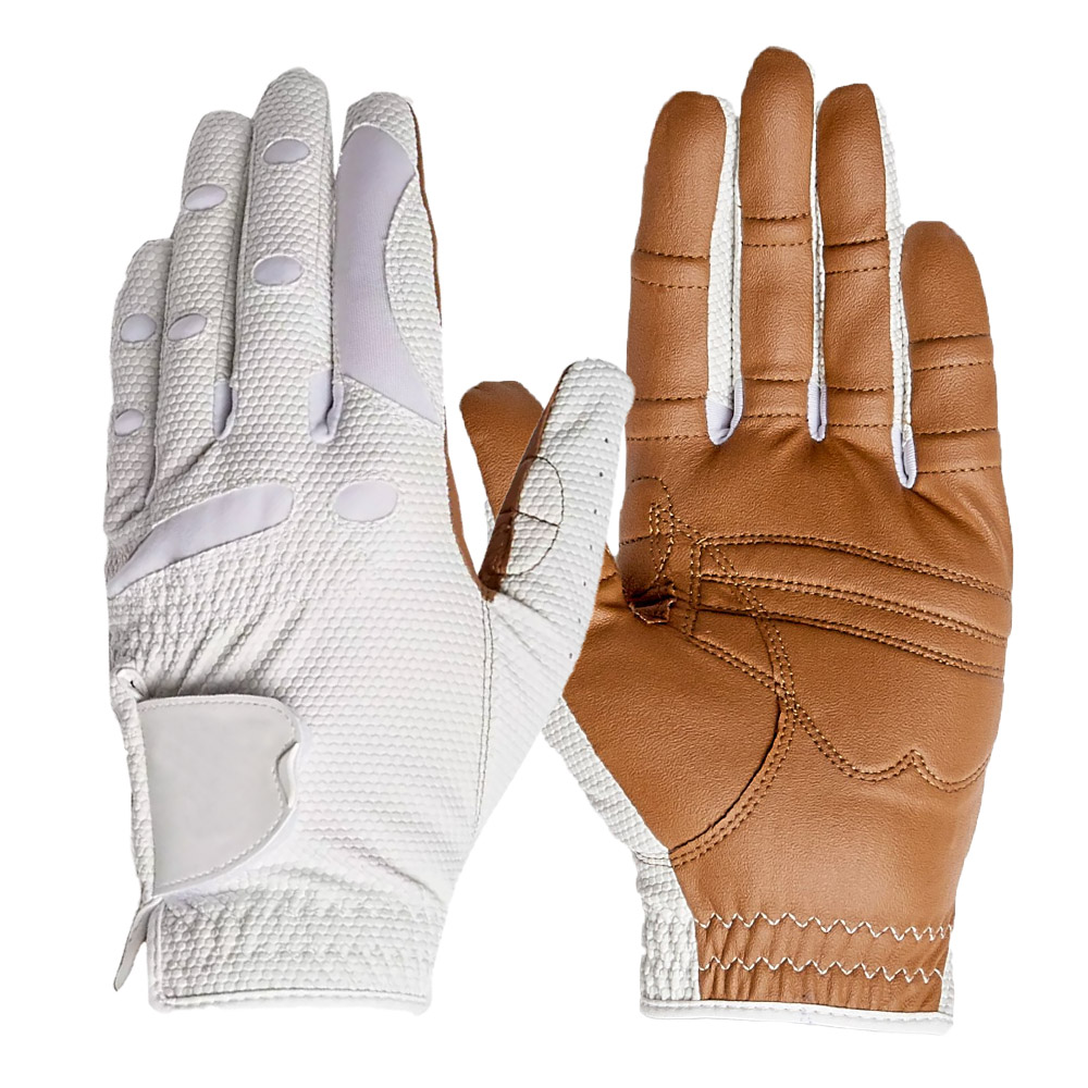 Durable and flexible women golf gloves grip leather all weather golf glove