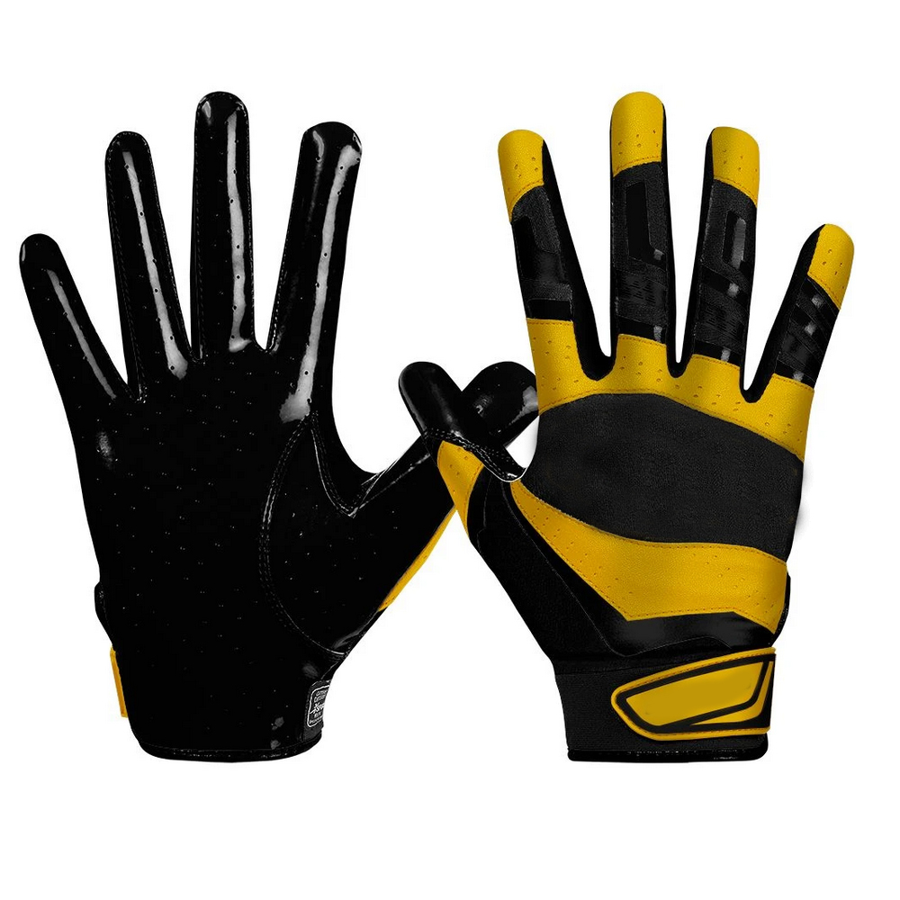 Metallic football gloves adult american football glove sticky palm