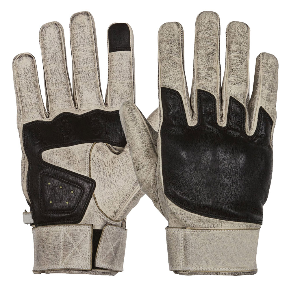 High quality leather motorcycle gloves with foam knuckle protection CE level
